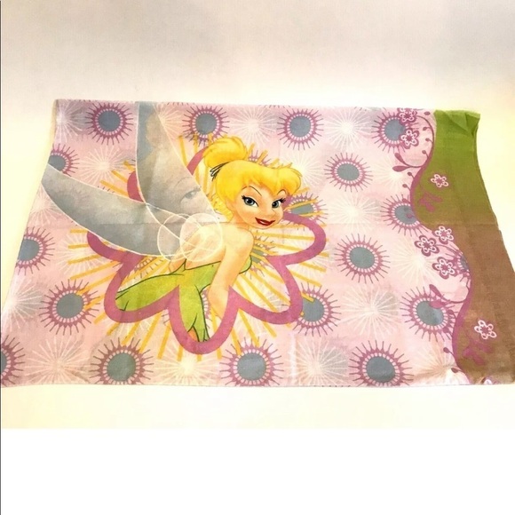 Disney Fairies Tinkerbell Floral Twin Pillowcase - Picture 1 of 5